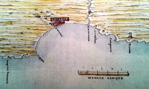 Tiburzio Spannocchi. Disegno acquerellato della linea di costa di Mazara (1577-80)