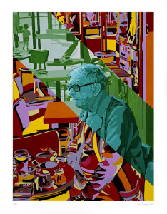  Ritratto di Jean Paul Sartre, di Gerard Fromanger, 2009.