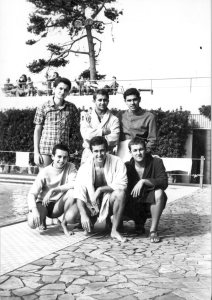 .Marco Malaguti (in basso al centro) a Ferrara, inizio anni '70.