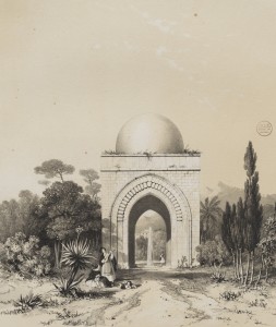 Il-padiglione-della-Cubula-in-una-litografia-pubblicata-in-Henry-Gally-Knight-Saracenic-and-Norman-remains-to-illustrate-the-Normans-in-Sicily-Londra-1840.