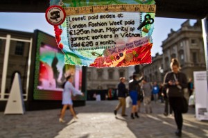 Mini-Protest-Banner-inside-Somerset-House-London-during-London-Fashion-Week..