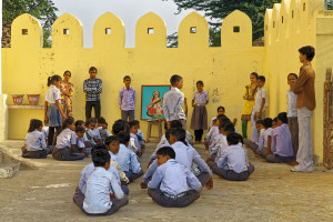 Adarsh Vidya Mandir school, Village of Khilchipur, Rajasthan, India.