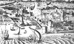 Napoli, arsenale e molo grande, J. Van de Velde, 1618 circa (pessolano, 1993, fig.9). 