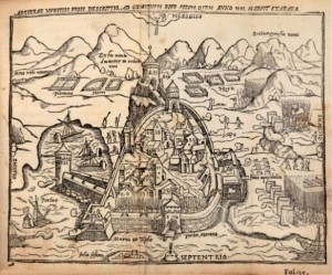 Fig. 7 Battaglia di Algeri (1541), anonimo, 1555, http://zum.de/whkmla/region/northafrica/xregalgiers.html