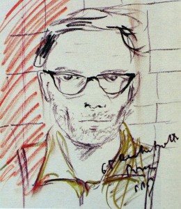 Pier Paolo Pasolini, Autoritratto, pastello, 1965