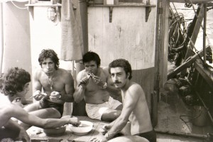 Pranzo a bordo del “Nuovo Salvatore”, anno 1974