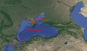 Mar Nero, da Google Earth elaborata dall’autore