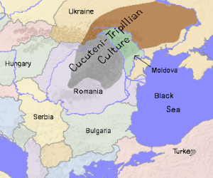 Area di diffusione della cultura Çucuteni-Trypol’ye, da Wikipedia