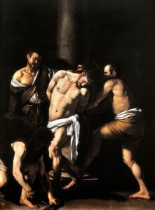 Fig. 14 Caravaggio Flagellazione 1607-1608  Museo nazionale di Capodimonte. Napoli. 