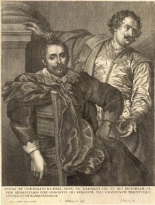 Fig. 8 W. Hollar Ritratto dei fratelli Lucas e Cornelius de Wael (incisione tratto da un dipinto di Antoon van Dyck).