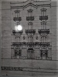 Trapani,Progetto della facciata di Casa Di Vita (archivio Novara)