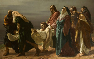 sabato santo, I trasporto del cristo morto, di Antonio Ciseri, 1851