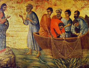 L'apparizione di Gesù nel lago di Tiberiade, di Duccio  Boninsegna