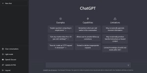 La schermata iniziale di ChatGPT.