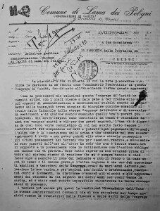 Una pagina della relazione del dott. Giampietro Tabassi sulla Congrega di Carità di Lama dei Peligni (Archivio di Stato di Chieti).