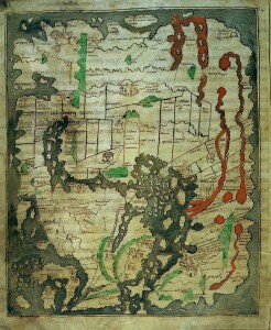 Cotton Map, tratta da un codice della Perigesi di Prisciano, sec. X d. C.
